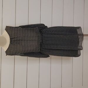 MAX EDITION  large dress black and white with peek a boo shoulders